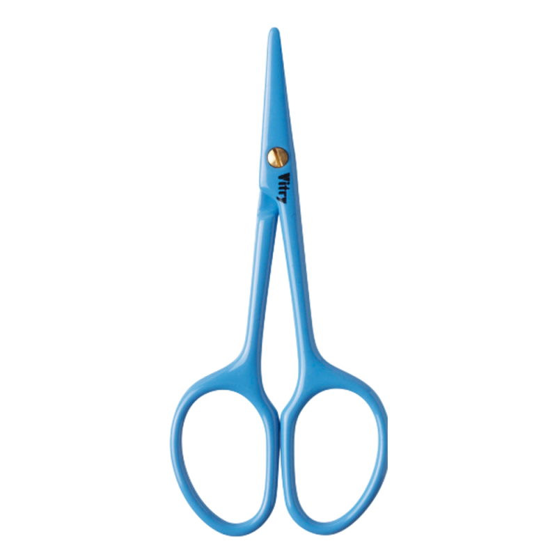 Vitry Ciseaux bébé inox bleu ref 1030