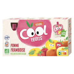Vitabio Cool Fruits Pomme Framboise 12 gourdes de 90gr