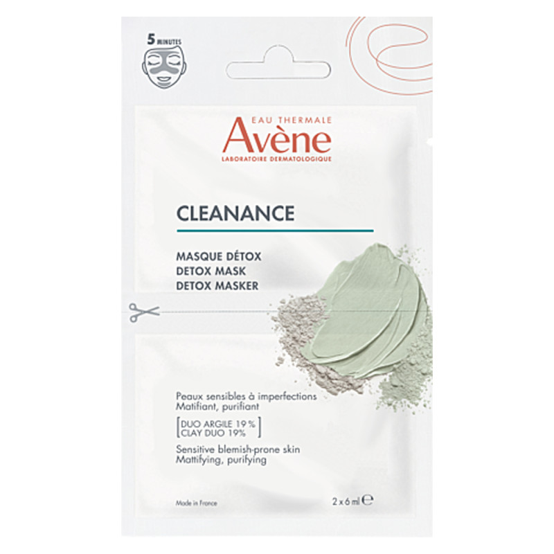 Avène Cleanance Masque détox matifiant et purifiant 2x6ml