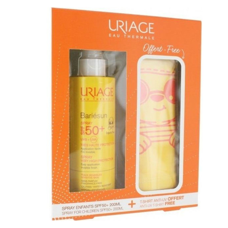 Uriage Coffret Bariésun Spray enfants SPF50+ 200ml + 1 T-Shirt Anti-UV
