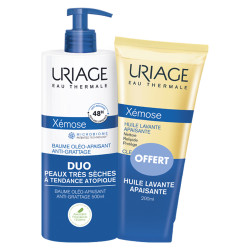 Uriage Xémose Baume oléo-apaisant 500ml + Huile lavante 200ml