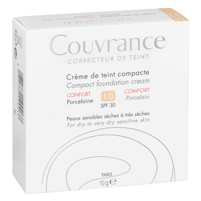 Avène Couvrance Crème de teint compacte confort SPF30 N°1 porcelaine 10gr
