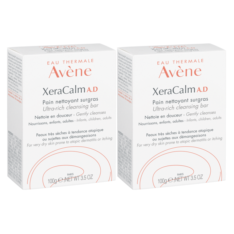 Avène XeraCalm A.D Pain nettoyant surgras lot de 2x100gr