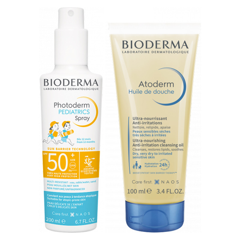Bioderma Photoderm Pediatrics Spray SPF50+ 200ml + Huile de douche 100ml
