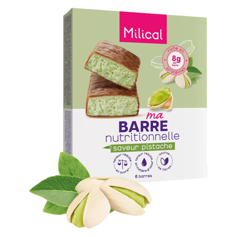 Milical Ma Barre nutritionnelle saveur pistache 6 barres