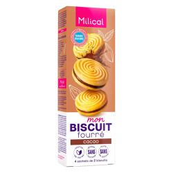 Milical Mon Biscuit fourré saveur Cacao 4 sachets de 2 biscuits