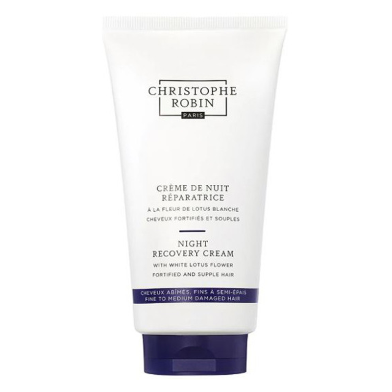 Christophe Robin Crème de nuit réparatrice à la fleur de Lotus blanche 150ml