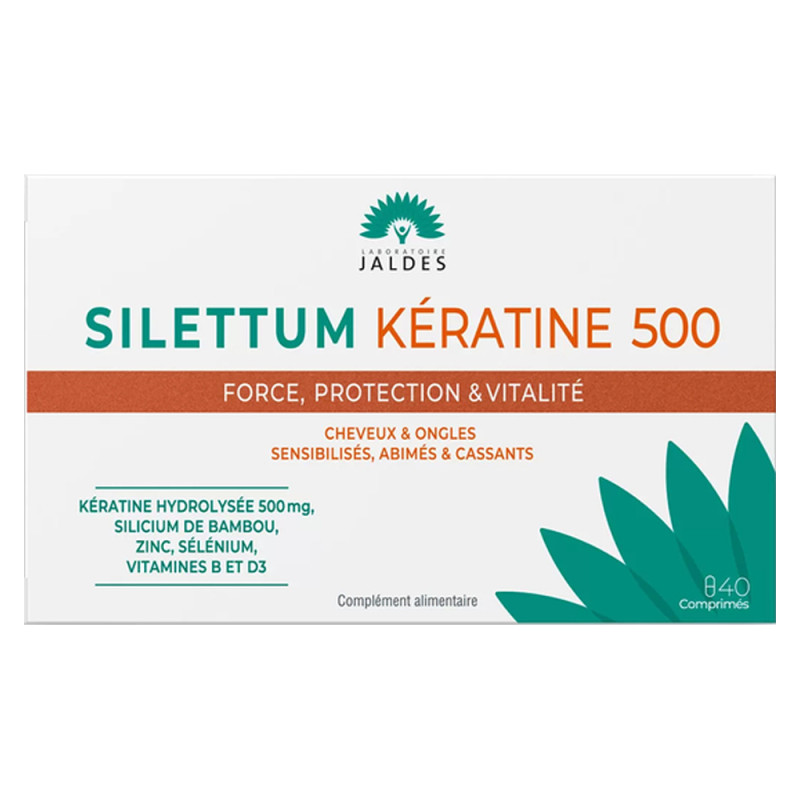 Jaldes Silettum Kératine 500 Cheveux & ongles 40 comprimés