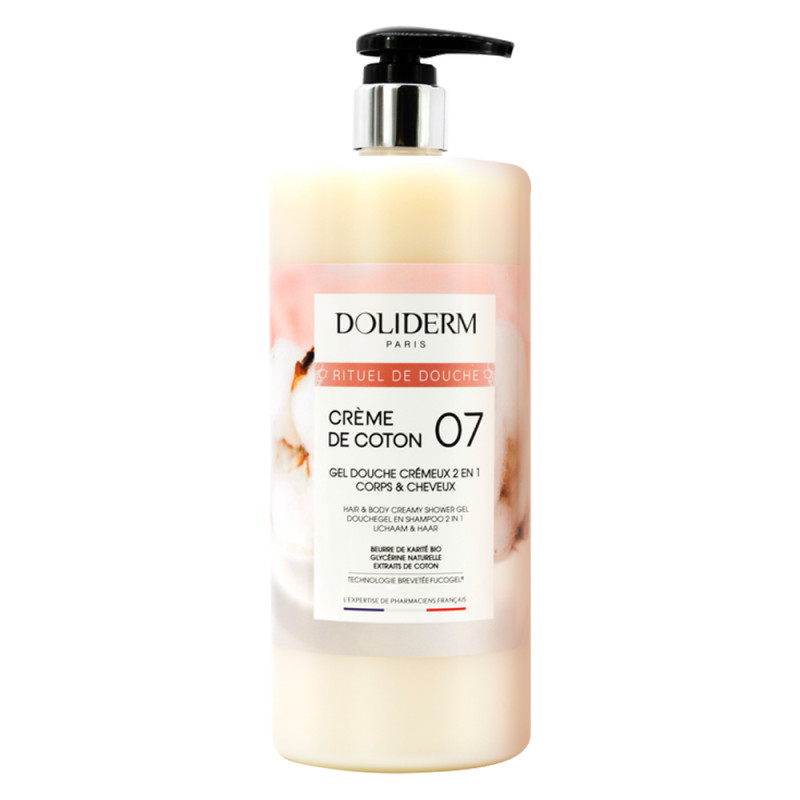 Doliderm Crème de Coton 07 Gel douche crémeux 1L
