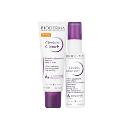 Bioderma Kit Cicabio Lotion Spray 40ml + Soin réparateur SPF50+ Crème 30ml