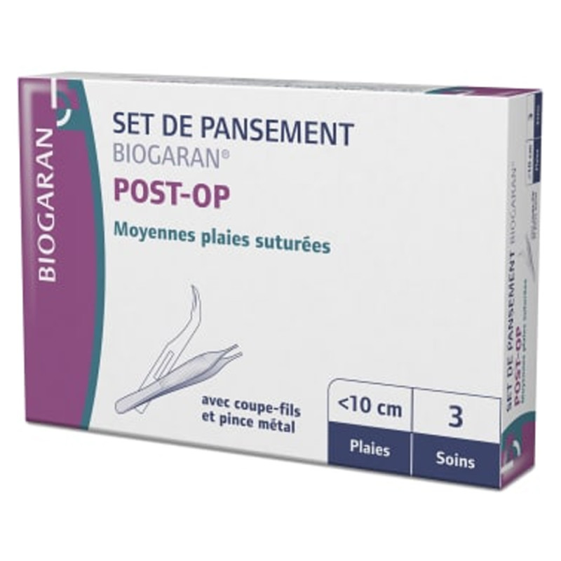 Biogaran Post-Op Set pansement Moyennes plaies suturées x3