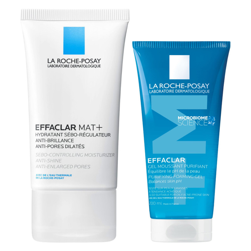 La Roche-Posay Effaclar Mat hydratant 40ml + Gel moussant purifiant 50ml