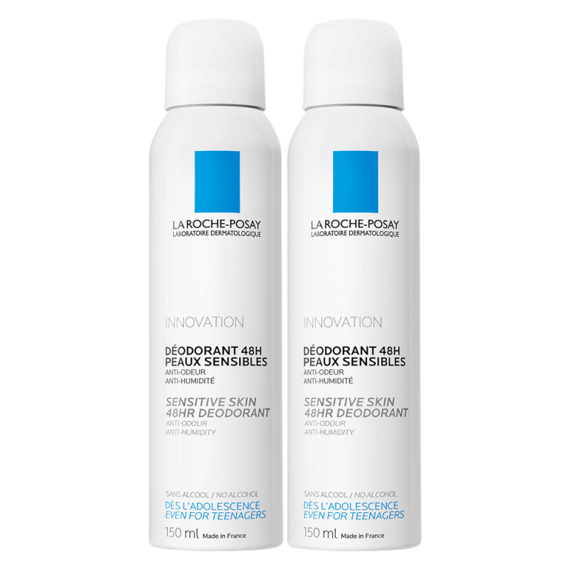 La Roche-Posay Déodorant Spray 48H Peaux sensibles lot de 2x150ml