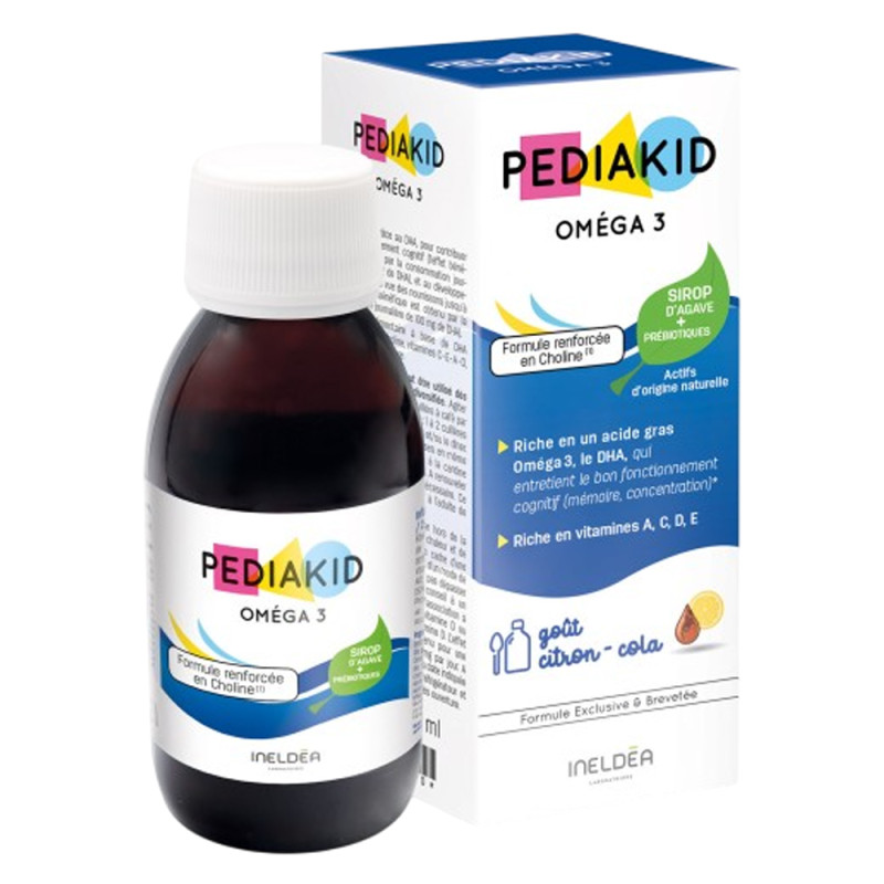 Pediakid Oméga 3 Sirop Goût citron-cola 125ml