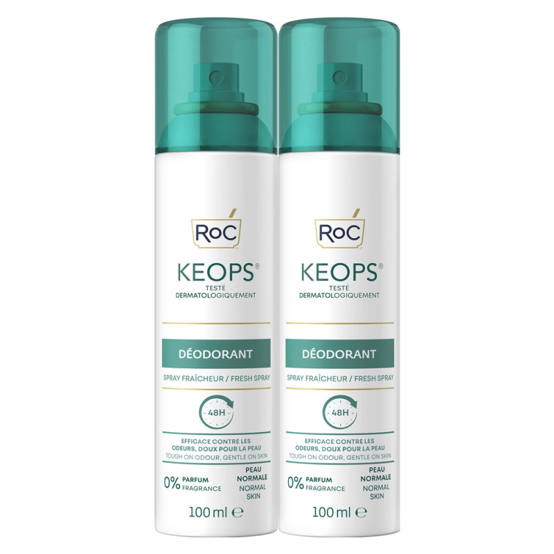 Roc Keops Déodorant fraîcheur lot de 2 x 100ml