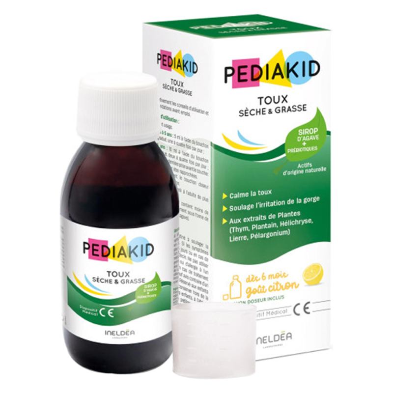Pediakid Toux Sèche & Grasse Sirop goût citron 125ml