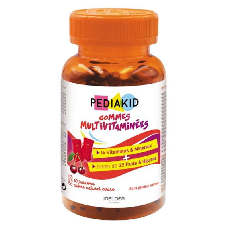 Pediakid Gommes Multivitaminées 60 oursons