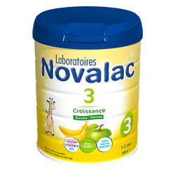 Novalac Lait Croissance 3ème âge banane & pomme 800gr