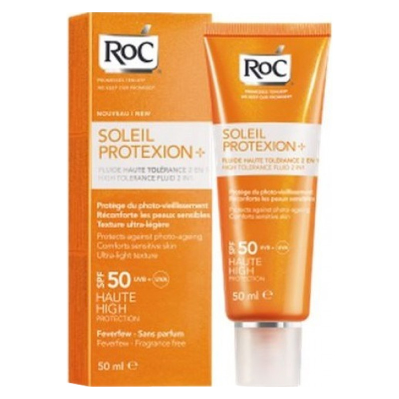 ROC Fluide haute tolérance 2en1 SPF50 - 50ml