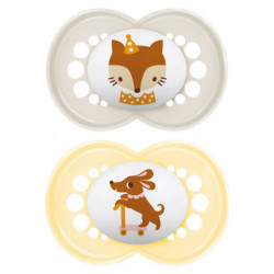 MAM Original Sucettes orthodontiques 18+ mois motifs animaux lot de 2