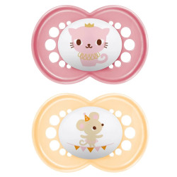 MAM Original Sucettes silicone +6 mois motifs animaux lot de 2