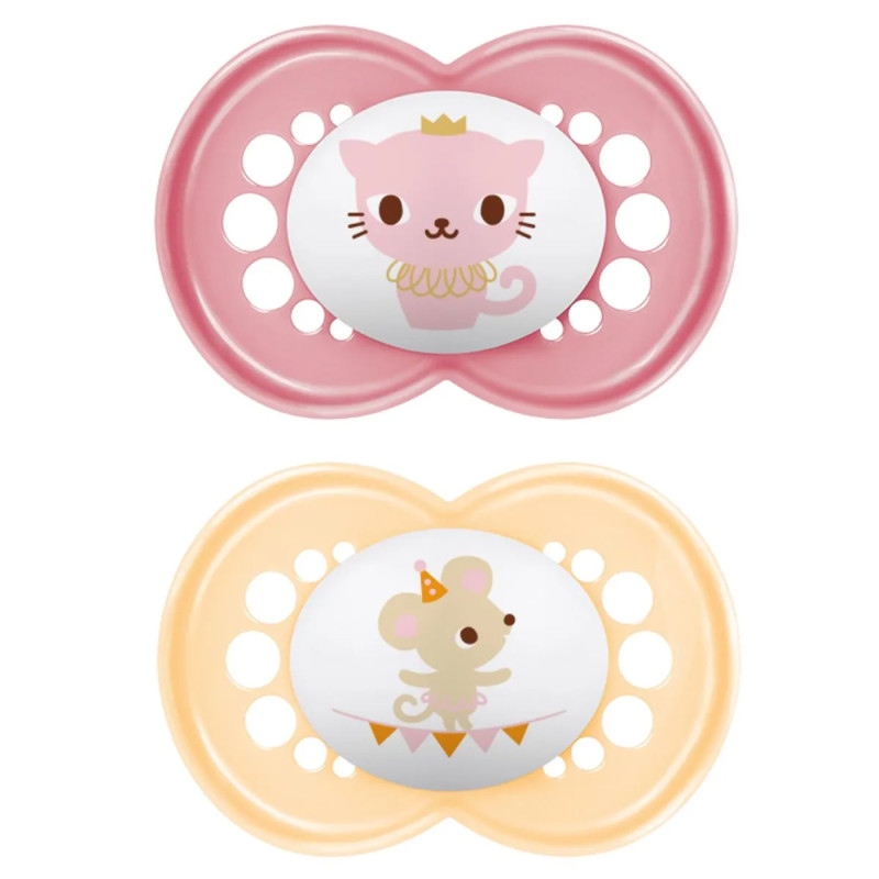 MAM Original Sucettes silicone +6 mois motifs animaux lot de 2