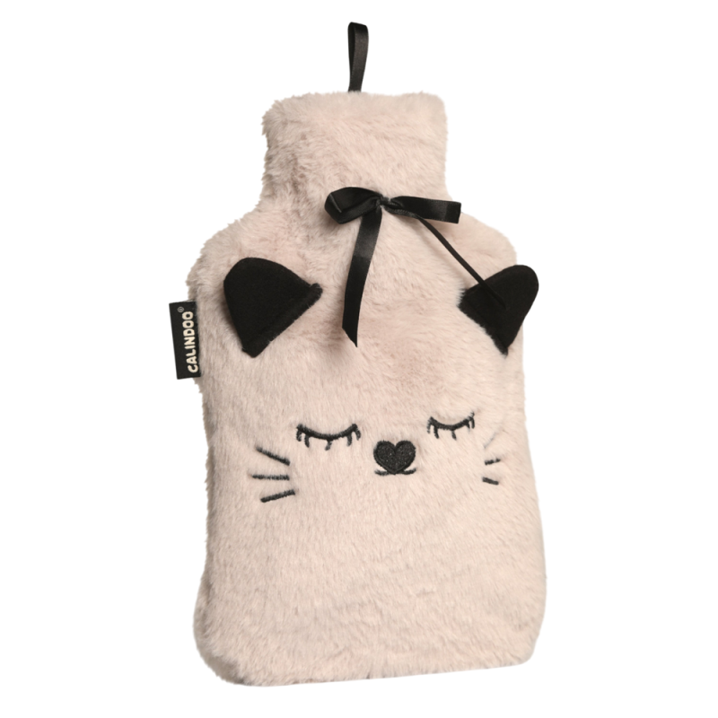 Calindoo Bouillotte à Eau Housse Minou 1,5L
