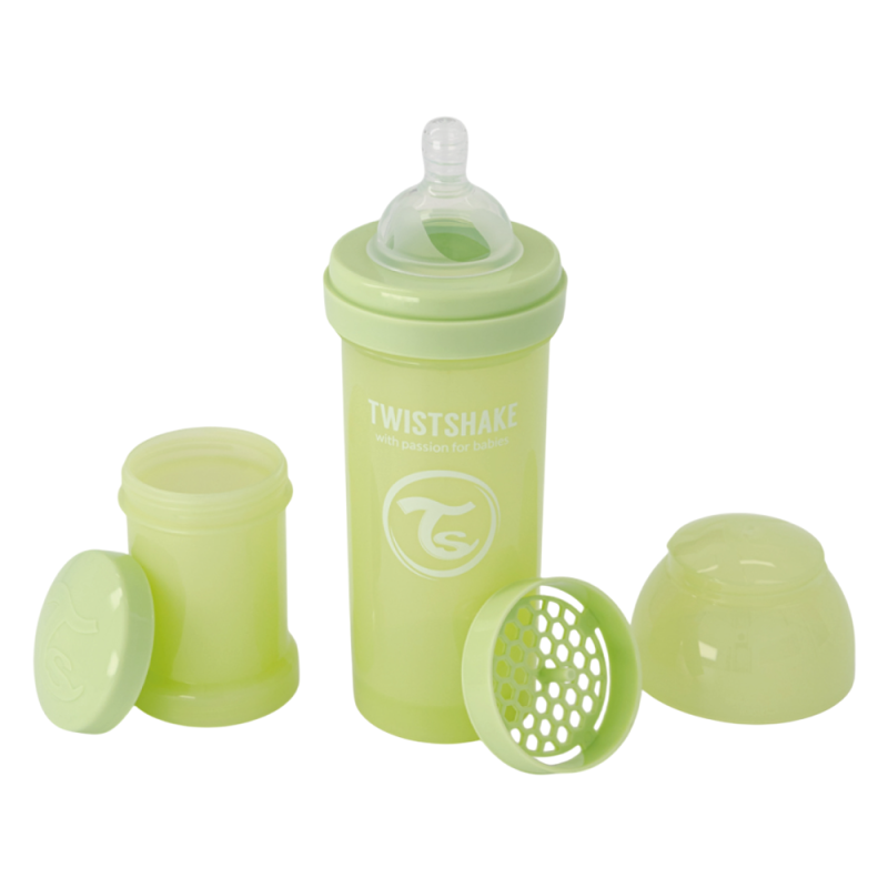 Twistshake Biberon anti-colique 2 mois+ vert cactus 260ml
