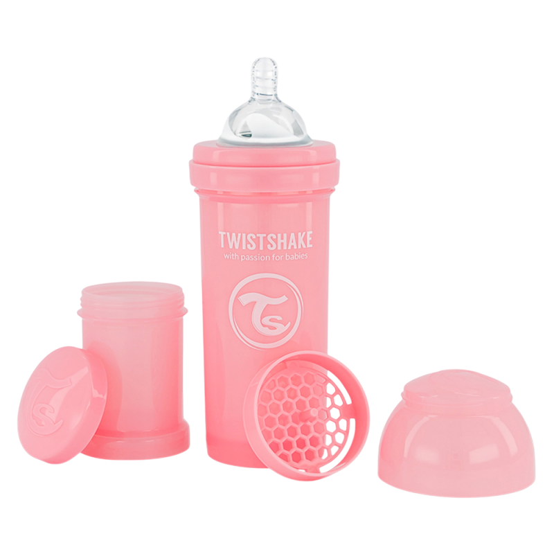 Twistshake Biberon anti-colique 2 mois+ rose 260ml