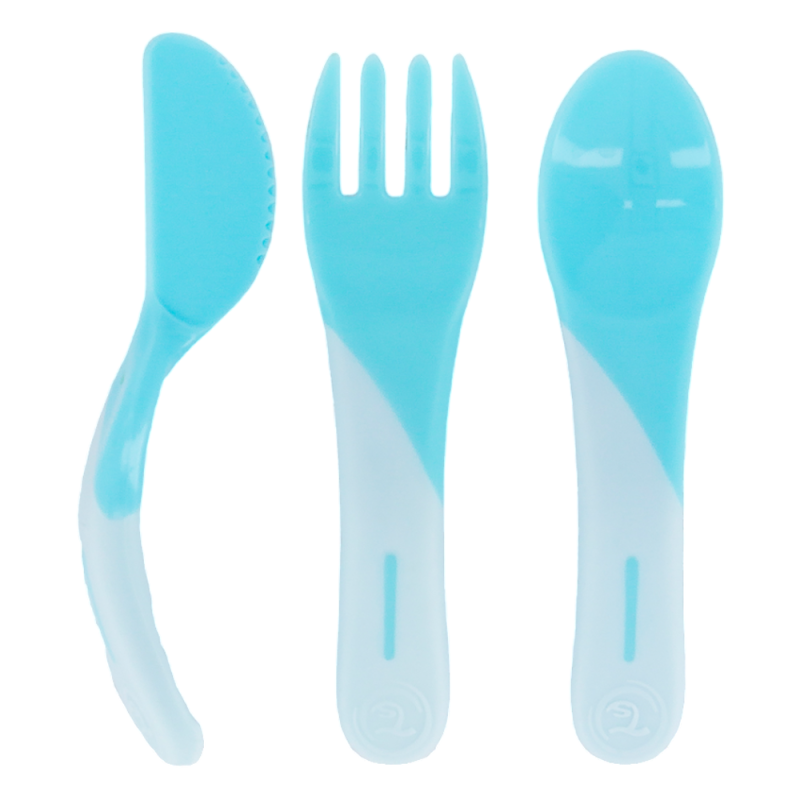 Twistshake Couverts d'apprentissage 6 mois+ bleu pastel