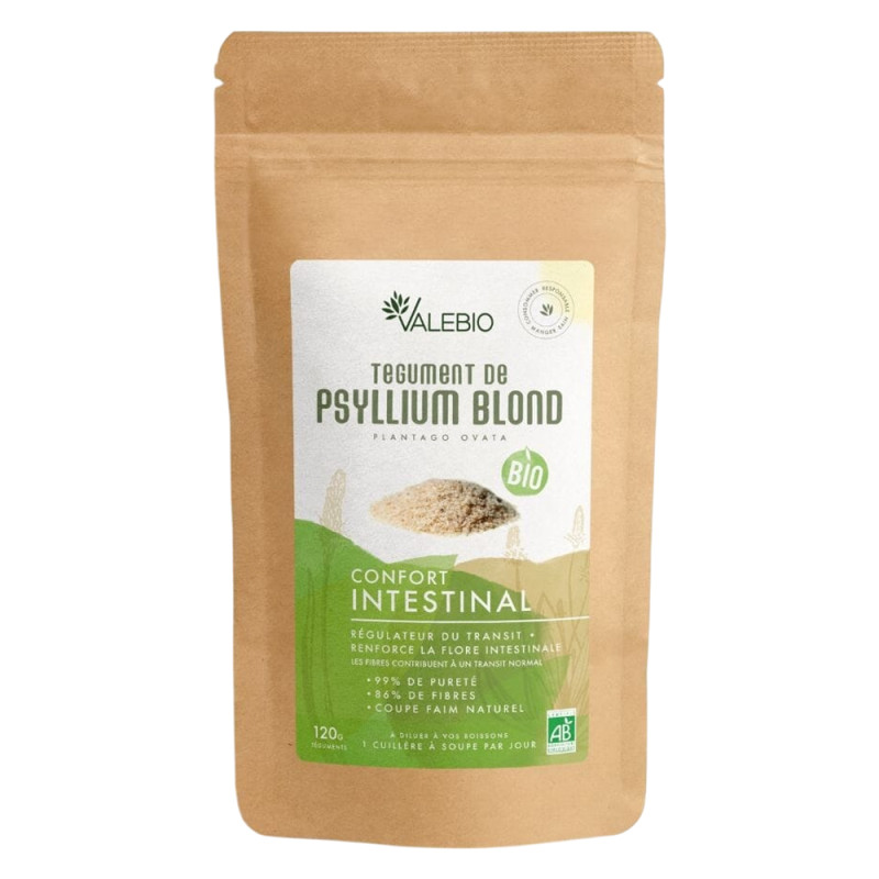 Valebio Tégument de Psyllium Blond bio 120gr