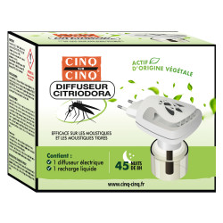 Cinq sur Cinq Diffuseur Citriodora anti-moustiques 45 nuits