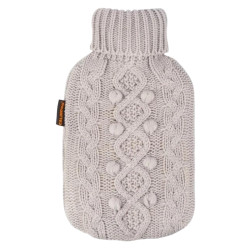 Calindoo Bouillotte Tricot avec Housse bleu