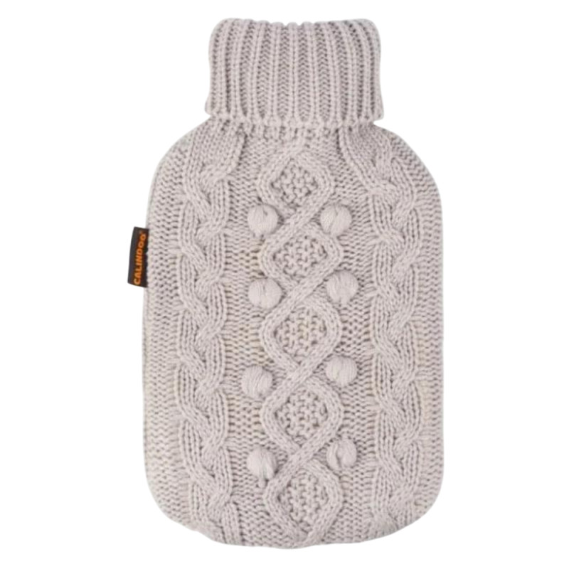 Calindoo Bouillotte Tricot avec Housse bleu