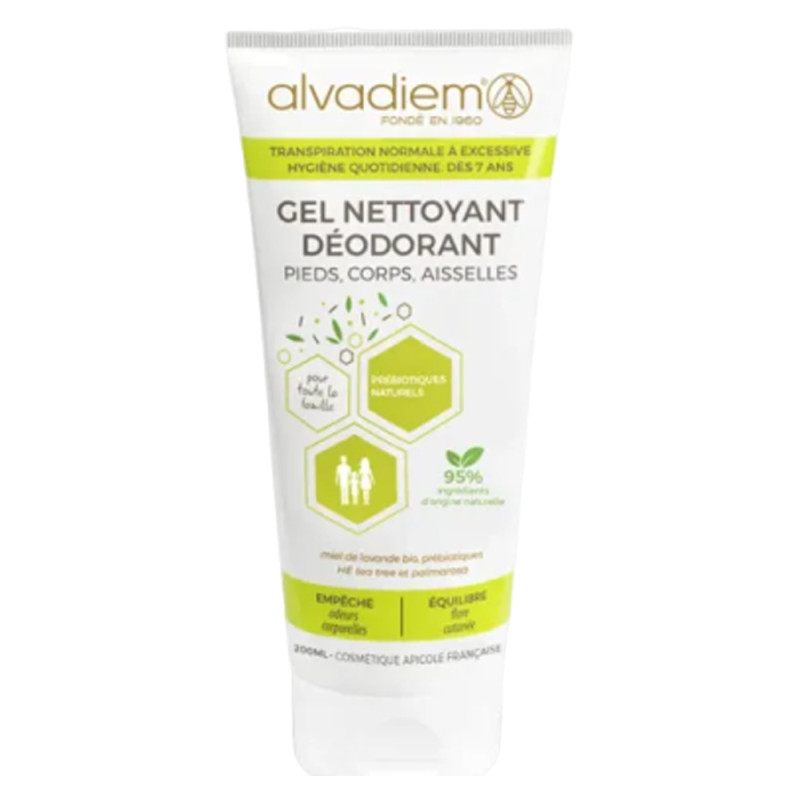 Alvadiem Gel Nettoyant Déodorant pieds, corps, aisselles 200ml