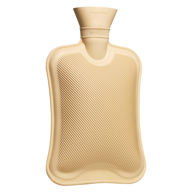 Calindoo Bouillotte Pastel Caoutchouc beige 2L