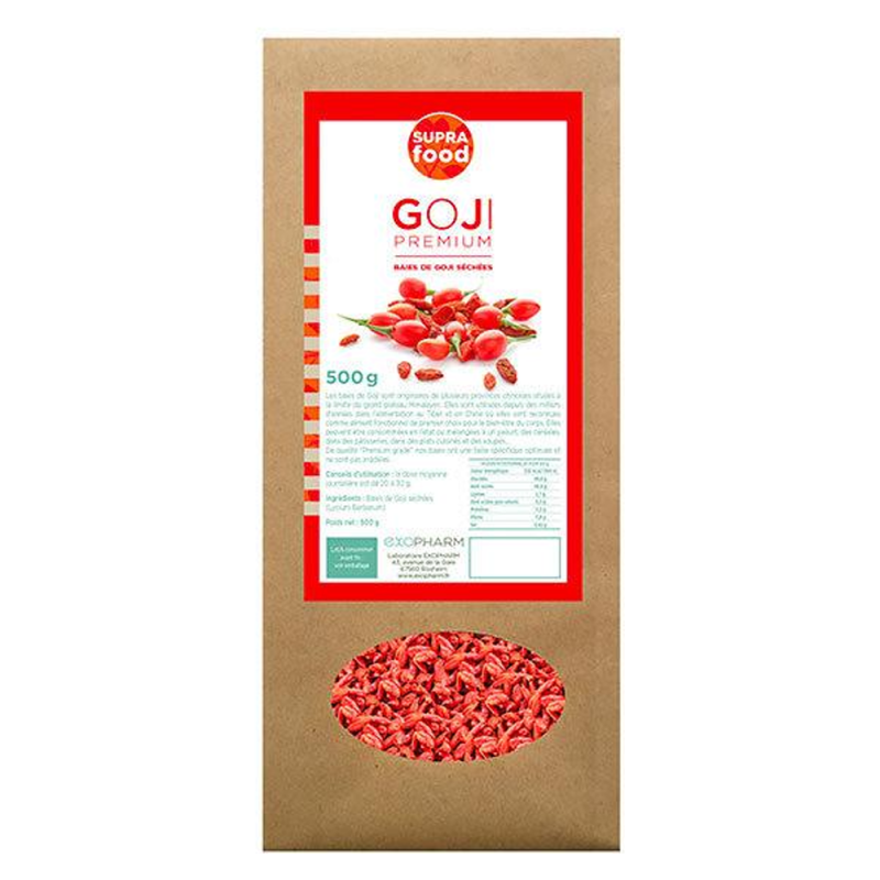 Exopharm Baies de Goji Premium sèchées 500gr