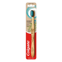 Colgate Brosse à dents bambou charbon souple