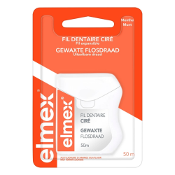 Elmex Fil dentaire ciré arôme menthe 50m