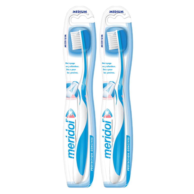 Meridol Protection Gencives Brosse à dents medium Duopack