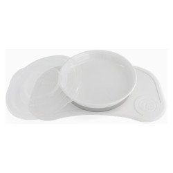 Twistshake Click-Mat Mini + Assiette 6 mois+ Blanc