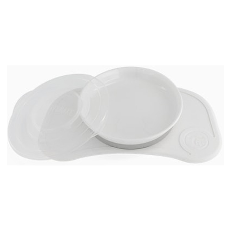 Twistshake Click-Mat Mini + Assiette 6 mois+ Blanc