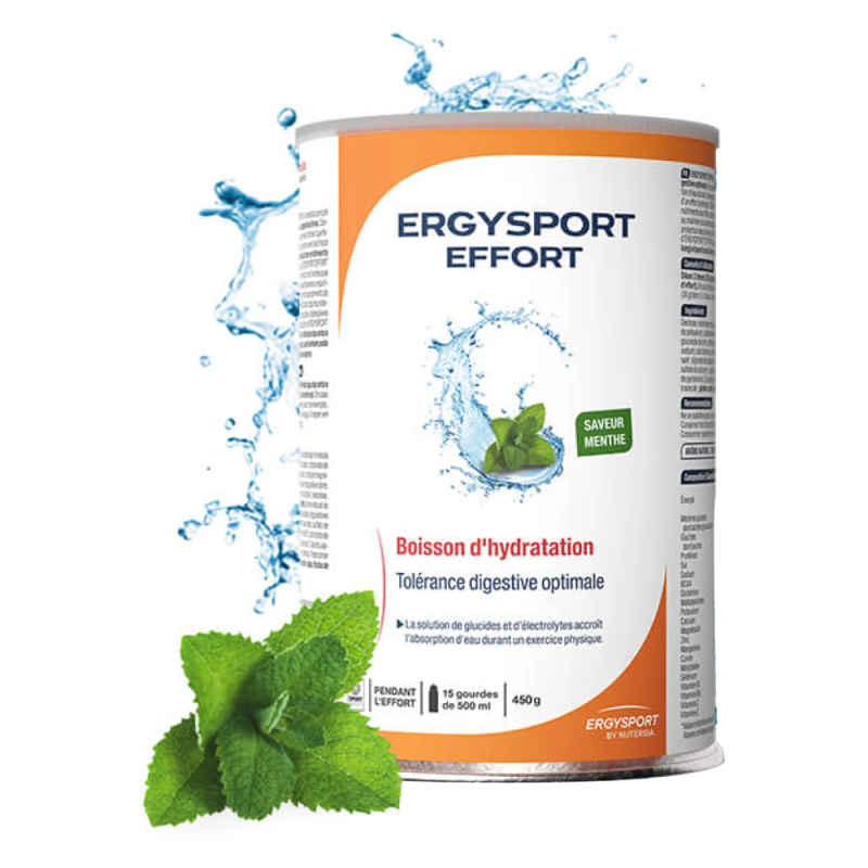Nutergia Ergysport Effort Boisson d'hydratation Menthe 450gr