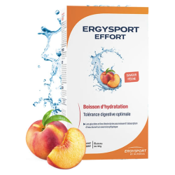 Nutergia Ergysport Effort Boisson d'hydratation Pêche 6 sticks de 30gr