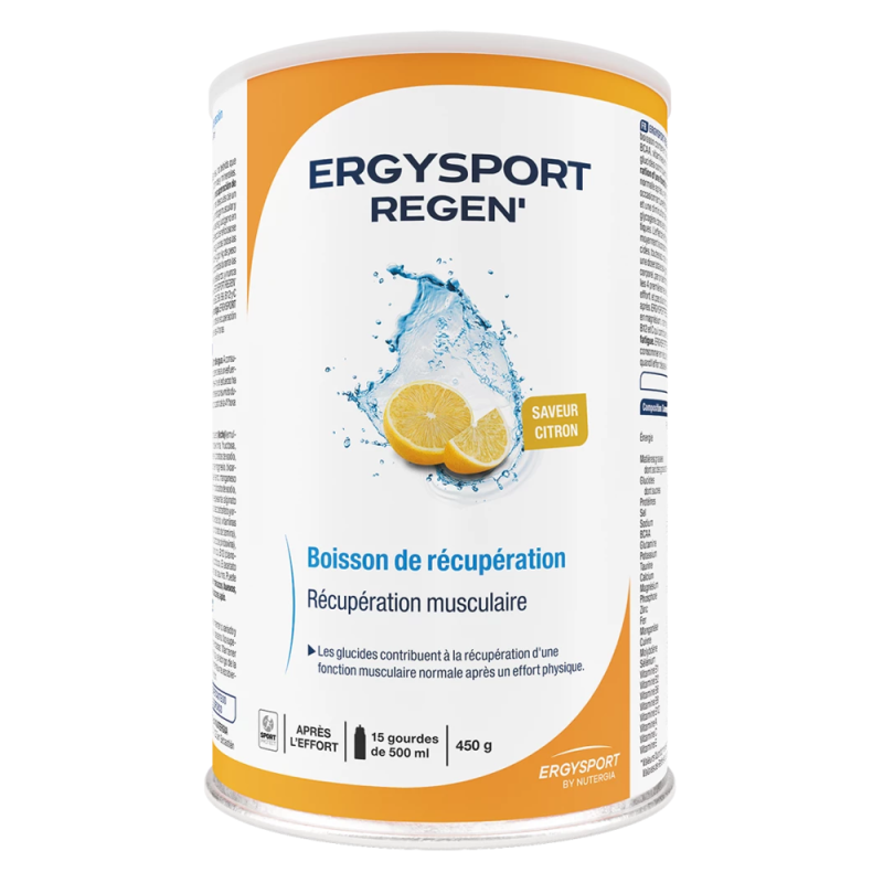 Nutergia Ergysport Regen' Boisson de récupération Citron 450gr