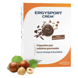 Nutergia Ergysport Crem' saveur cacao éclats de noisettes 6 sachets