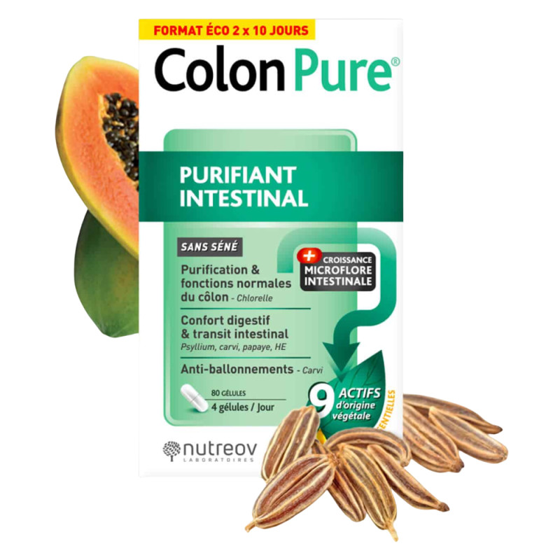 Nutreov Colon Pure Purifiant intestinal  80 gélules