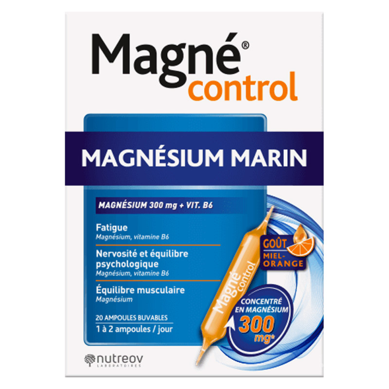 Nutreov Magné Control Magnésium Marin 20 ampoules