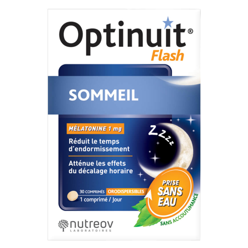 Nutreov Optinuit Flash mélatonine 1mg 30 comprimés