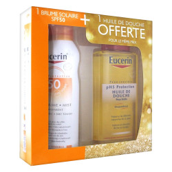 Eucerin Coffret Sun spray transparent SPF50 - 200ml + Huile de douche
